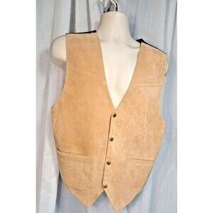 Scully Suede Leather Vest Mens Medium Snap Button Western Cowboy Rodeo